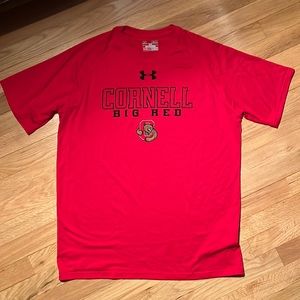 Cornell University Big Red Under Armour HeatGear size M red/black t shirt